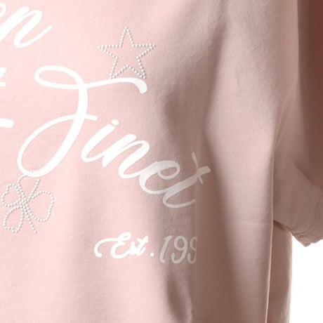 ルシアンペラフィネ Lucien Pellat Finet ロゴ1994Tシャツ コットン ピンクベージュ