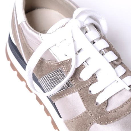 ブルネロクチネリ Brunello Cucinelli ビジュー付きスニーカー バックスキンなど トープ