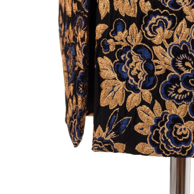 ロシャス ROCHAS ロング丈タイトスカート ゴブラン織り ブラック ロシャス ROCHAS ロング丈タイトスカート ゴブラン織り ブラック