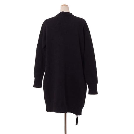 アンドゥムルメステール ann demeulemeester ビックシルエットカーディガン コットンナイロン ブラック