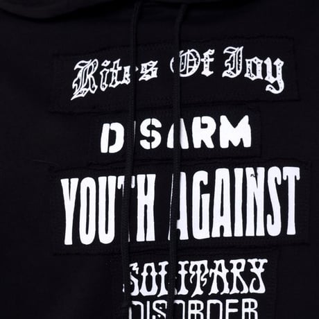 ラフシモンズ RAF SIMONS レギュラーフィットフーディ・パーカー コットン ブラック