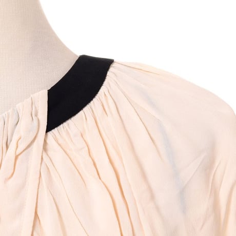 プロエンザスクーラー Proenza Schouler 丸襟8分袖ブラウス ジャージー ベージュ