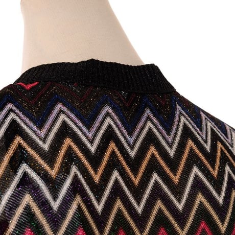 ミッソーニ Missoni ボーダーロングカーディガン レーヨンなど レインボーカラー