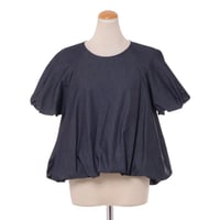 テン ten. 定番半袖ブラウス コットン ブルーデニム