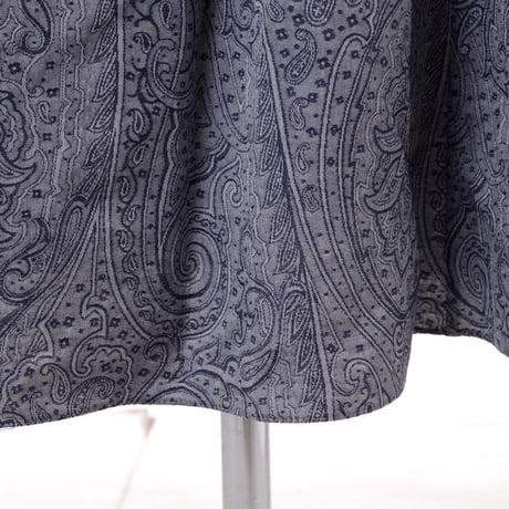 アーデム ERDEM ロング丈ワンピース コットン グレーネイビープリント