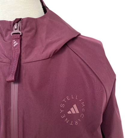 ステラマッカートニー stella mccartney アディダス adidas フード付きトラックジャケット ポリエステル バーガンディ 正規取扱