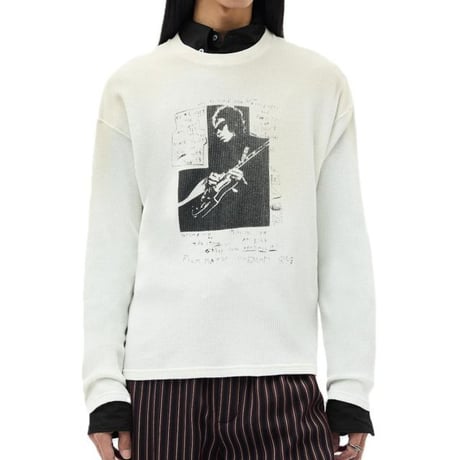 アンドゥムルメステール ann demeulemeester エミルボクシーロングTシャツ ワッフル ホワイト 正規取扱