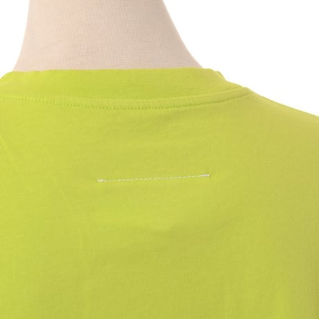 エムエムシックス メゾンマルジェラ MM6 MAISON MARGIELA ロゴ入りTシャツ コットン ネオングリーン
