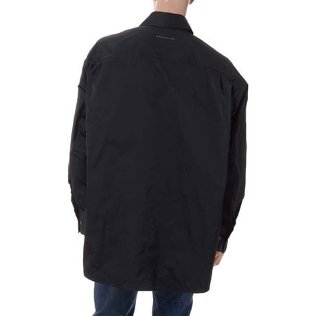 エムエムシックス メゾンマルジェラ MM6 MAISON MARGIELA オーバーシャツ タフタ ブラック