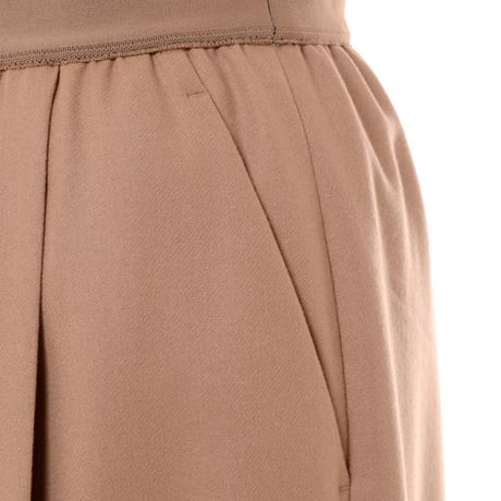 アニオナ AGNONA タック入りパンツ カシミヤウール キャメル