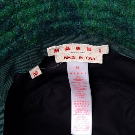 マルニ Marni バケットハット モヘア グリーン