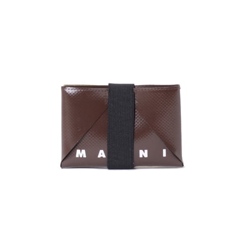 マルニ Marni カードケース PVC ブラウンカモフラージュ