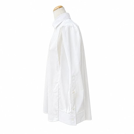 エムエムシックス メゾンマルジェラ MM6 MAISON MARGIELA 襟付き変形ブラウス コットン ホワイト