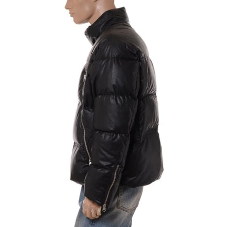 エムエムシックス メゾンマルジェラ MM6 MAISON MARGIELA ダウンジャケット 合成皮革 ブラック