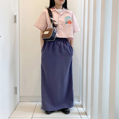 マルニ Marni 襟付きショート丈ブラウス コットン ライトピンク