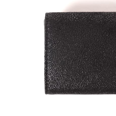 ステラマッカートニー stella mccartney ファラベラチェーン三つ折りお財布 マットシャギーディア ブラックシルバー