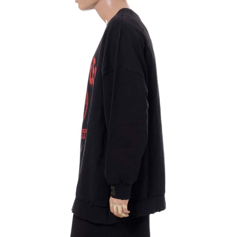 【1】 RAF SIMONS Destroyed Crew Sweater