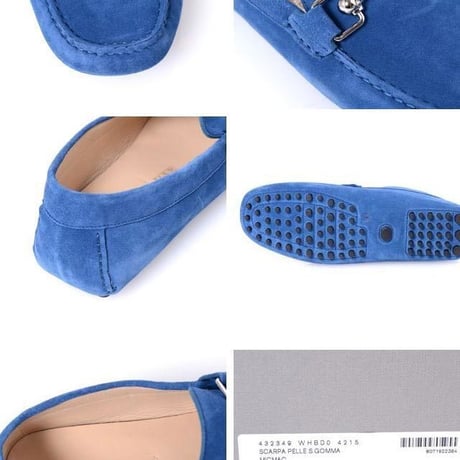 アレキサンダーマックイーン Alexander McQueen ドライビングシューズ スエード ブルー