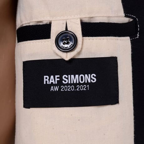 ラフシモンズ RAF SIMONS スリムフィットトレンチコート ウール ダークネイビー
