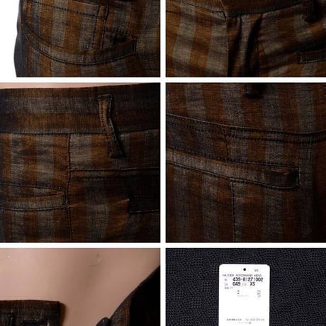 ハイダーアッカーマン Haider Ackermann ストレッチパンツ ストライプ カーキ