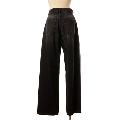 MM6 MAISON MARGIELA リコンストラクトデニム ワイドジーンズ ブラックスプラッシュ コットン レディースメンズ 正規取扱