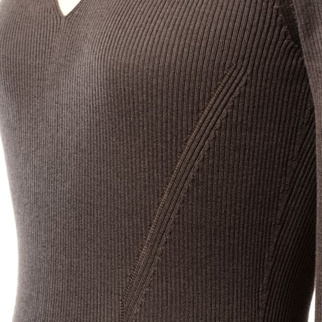 インポートブランド import brand ジェントリーポルトフィーノ Gentry Portofino 深いVネック長袖セーター シルクコットン グレー