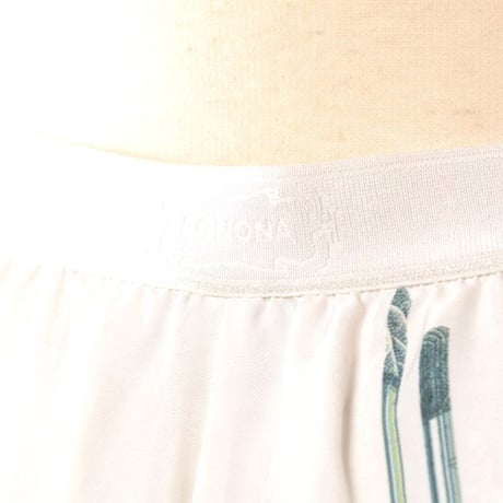 アニオナ AGNONA ストレートウエストゴムパンツ レーヨンジャージー プリント柄