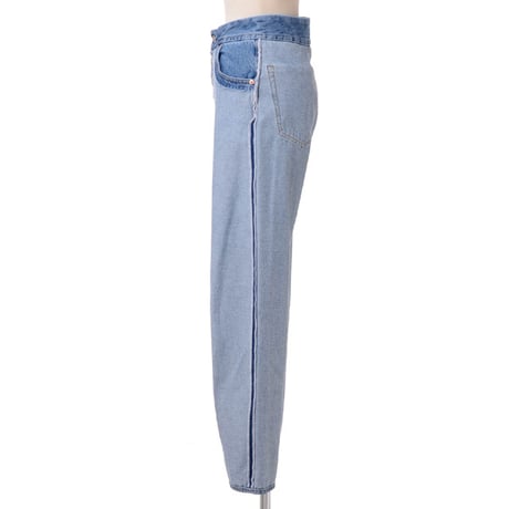 エムエムシックス メゾンマルジェラ MM6 MAISON MARGIELA インサイドアウトストレートジーンズ コットン デニム
