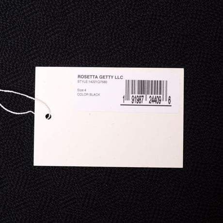 ロゼッタゲッティ ROSETTA GETTY 金ボタン長袖ペプラムブラウス オーガニックコットン ブラック