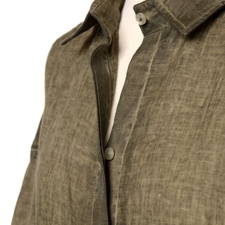 インポートブランド import brand プルマナック PLOUMANAC'H ロングブラウス リネン オリーブ