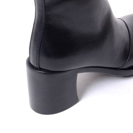 アンドゥムルメステール ann demeulemeester ヒールショートブーツ 牛革 ブラック