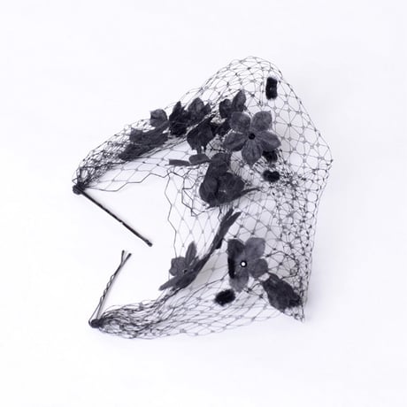 ジョアンナブライトバート Johanna BraitBart チュール使いのヘッドアクセ ミックス ブラック
