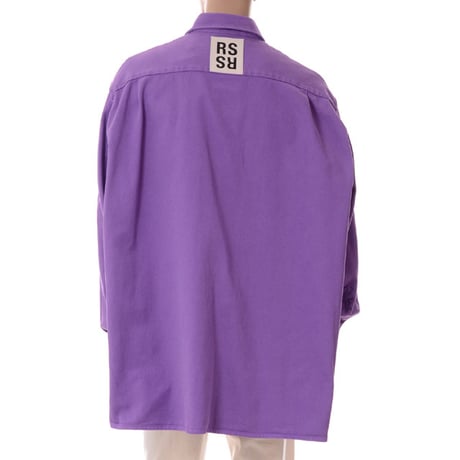 RAF SIMONS ラフシモンズ ビッグフィットデニムシャツ コットン パープル