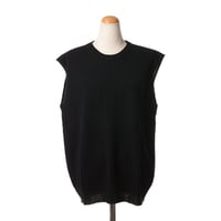エクストリームカシミヤ extreme cashmere x n455bos 丸襟ベスト カシミア ブラック 正規取扱