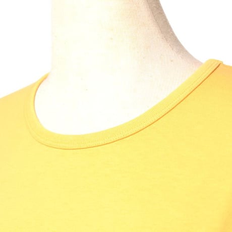 エムエムシックス メゾンマルジェラ MM6 MAISON MARGIELA ヴィンテージジャージーロゴTシャツ コットン イエロー 正規取扱