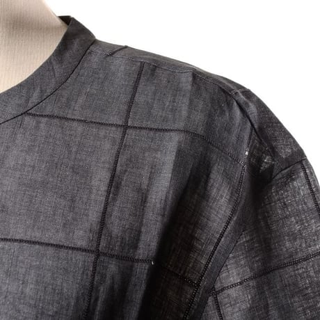 ブルネロクチネリ Brunello Cucinelli 半袖ブラウス リネン グレー
