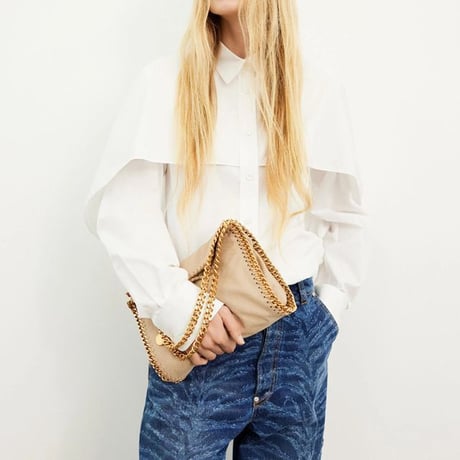 ステラマッカートニー stella mccartney ファラベラミニチェーンバッグ マットシャギーディア ベージュゴールド 正規取扱