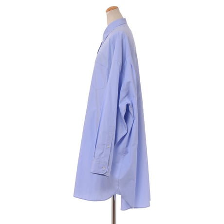 メゾン マルジェラ Maison Margiela オーバーフィットシャツブラウス コットンポプリン ライトブルー