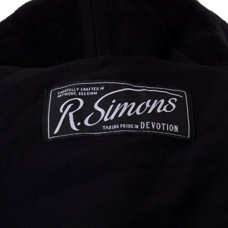 ラフシモンズ RAF SIMONS オーバーサイズドプリンテッドスカーフ コットン ブラック