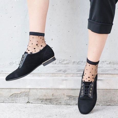 アトリエサンウスタッシュ Atelier ST EUSTACHE 中目黒ソックス ナイロン ブラック