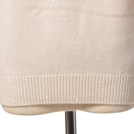 ブルネロクチネリ Brunello Cucinelli Vネック長袖セーター カシミアシルクニット ホワイト