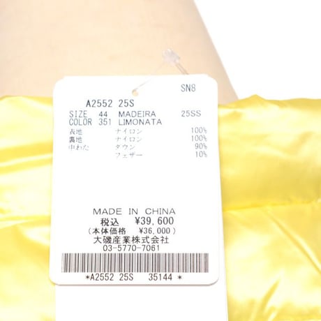 インポートブランド import brand ケープホーン CAPE HORN ダウンベスト ナイロン レモン
