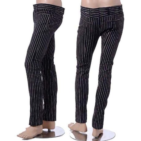 ハイダーアッカーマン Haider Ackermann 細身パンツ ストライプ ブラック