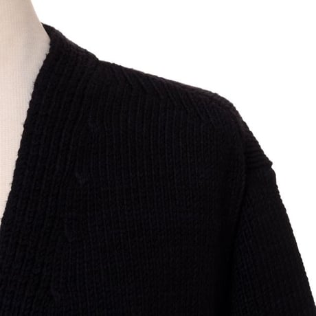 アンドゥムルメステール ann demeulemeester ビックシルエットカーディガン コットンナイロン ブラック