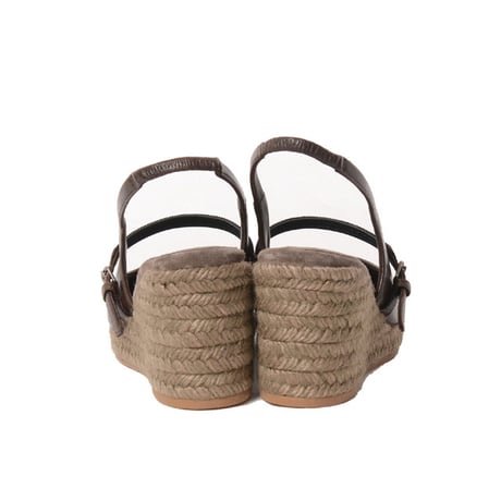 ブルネロクチネリ Brunello Cucinelli 船底サンダル レザー ブラウン
