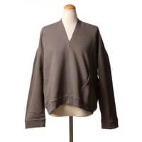 エムエムシックス メゾンマルジェラ MM6 MAISON MARGIELA Vネックトレーナー コットン ブラウン 正規取扱