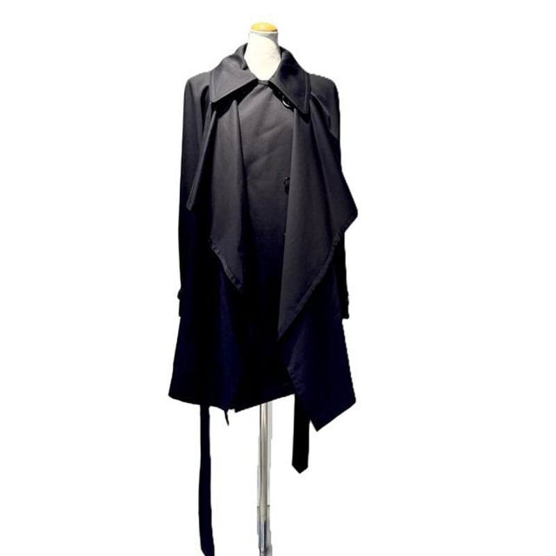 アンドゥムルメステール ann demeulemeester ミディ丈トレンチドレープ