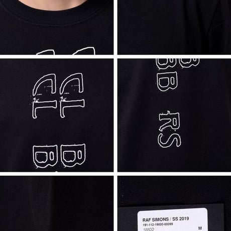 ラフシモンズ RAF SIMONS スリムフィットTシャツ コットン ブラック