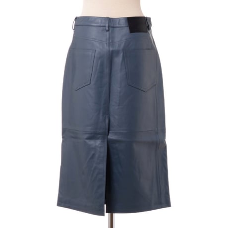 プロエンザスクーラー Proenza Schouler レザーストレートスカート レザー ペトロール