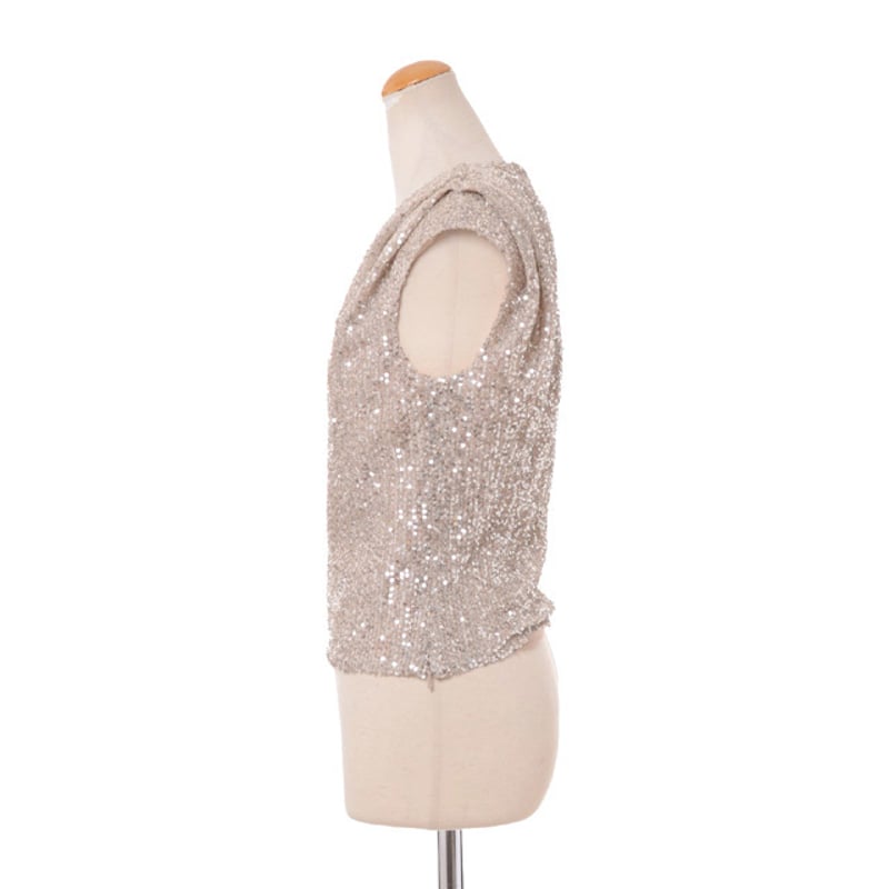 ロシャス ROCHAS ビスチェタンクトップ ポリエステル ベージュ
